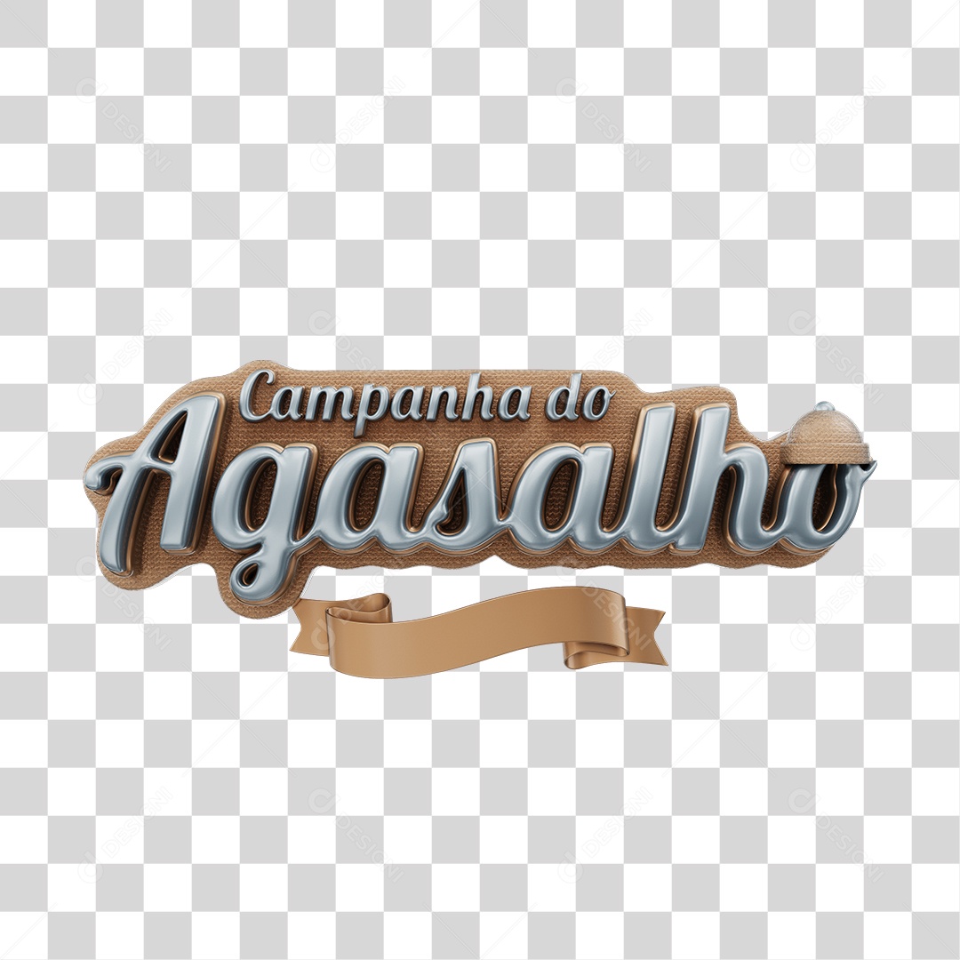 Selo 3D Campanha do Agasalho PNG transparente Sem Fundo