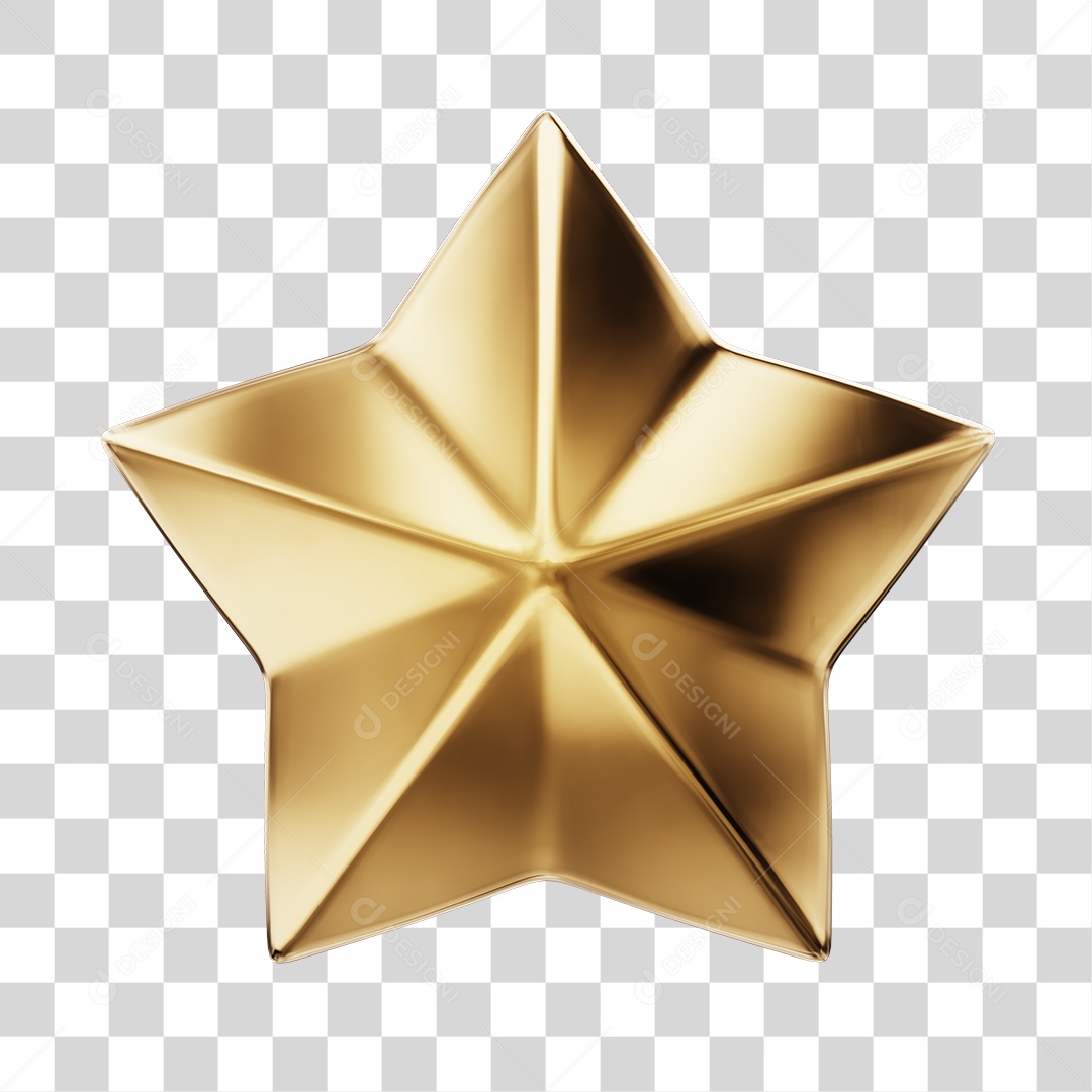 Elemento 3D Para Composição Estrela 3D Natalina