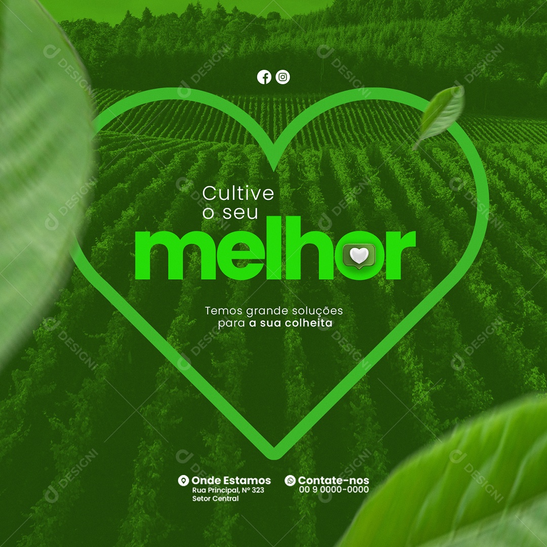 Cultive o Seu Melhor Agronegócio Social Media PSD Editável