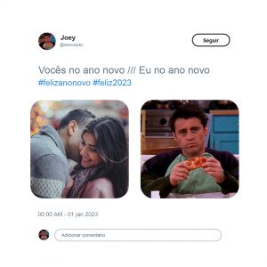 Você no Ano Novo Eu no Ano Novo Meme Ano Novo Social Media PSD Editável