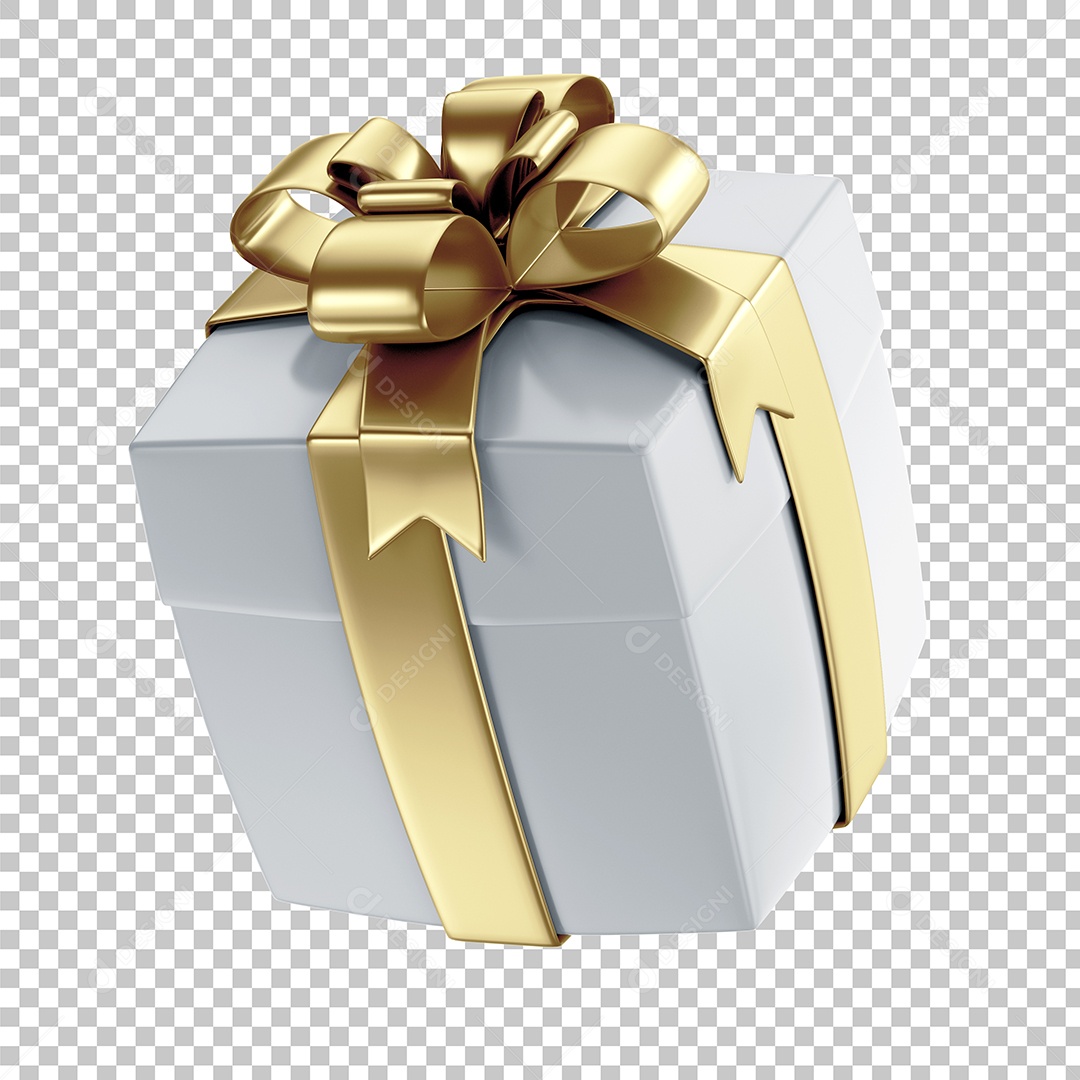 Elemento 3D Para Composição Caixa de Presente PSD