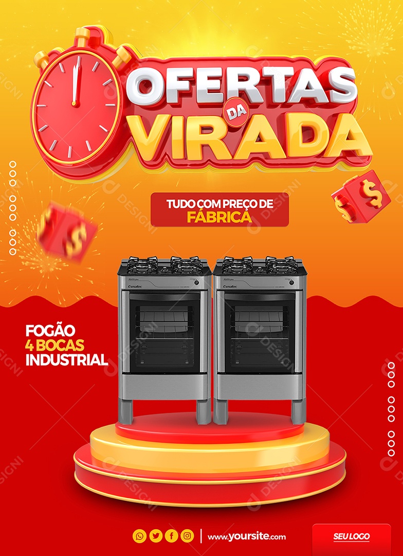 Ofertas da Virada Venha Conferir Social Media PSD Editável