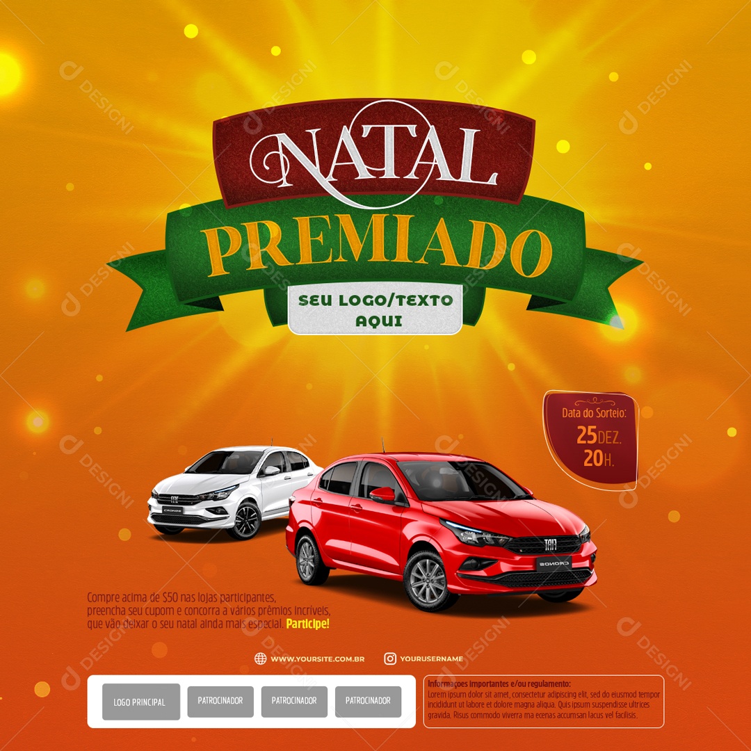 Social Media Natal Premiado Concessionárias PSD Editável