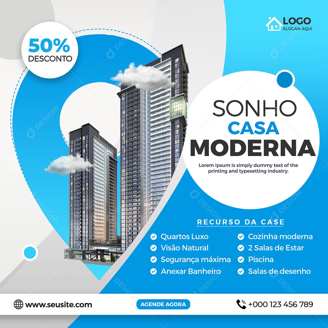 Dream Home Modern Social Media Editable PSD