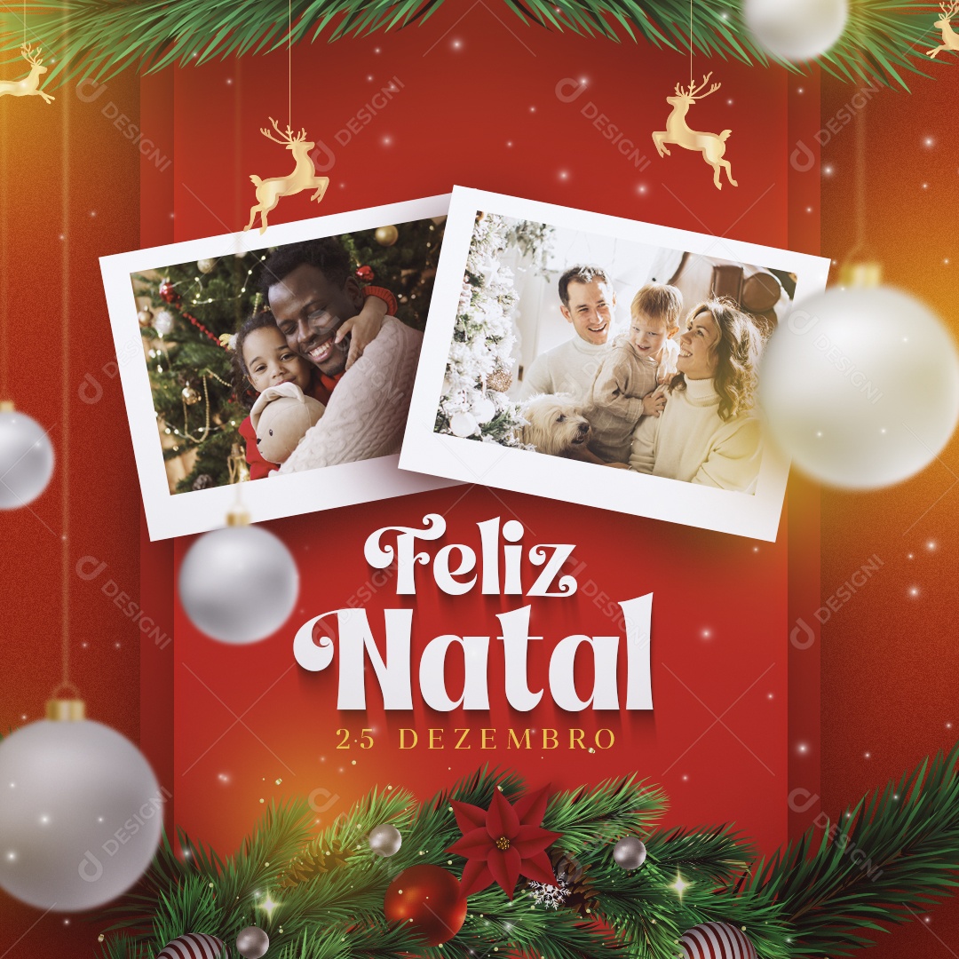 Post Feliz Natal PSD Social Media PSD Editável
