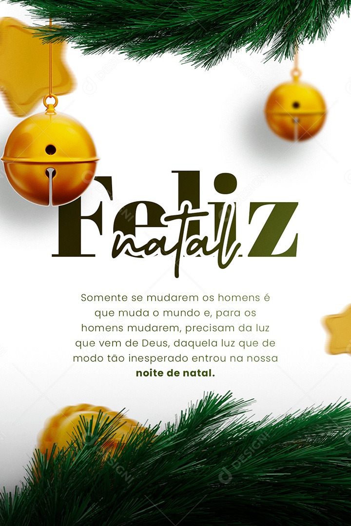 Cartão de Natal Feliz Natal PSD Editável