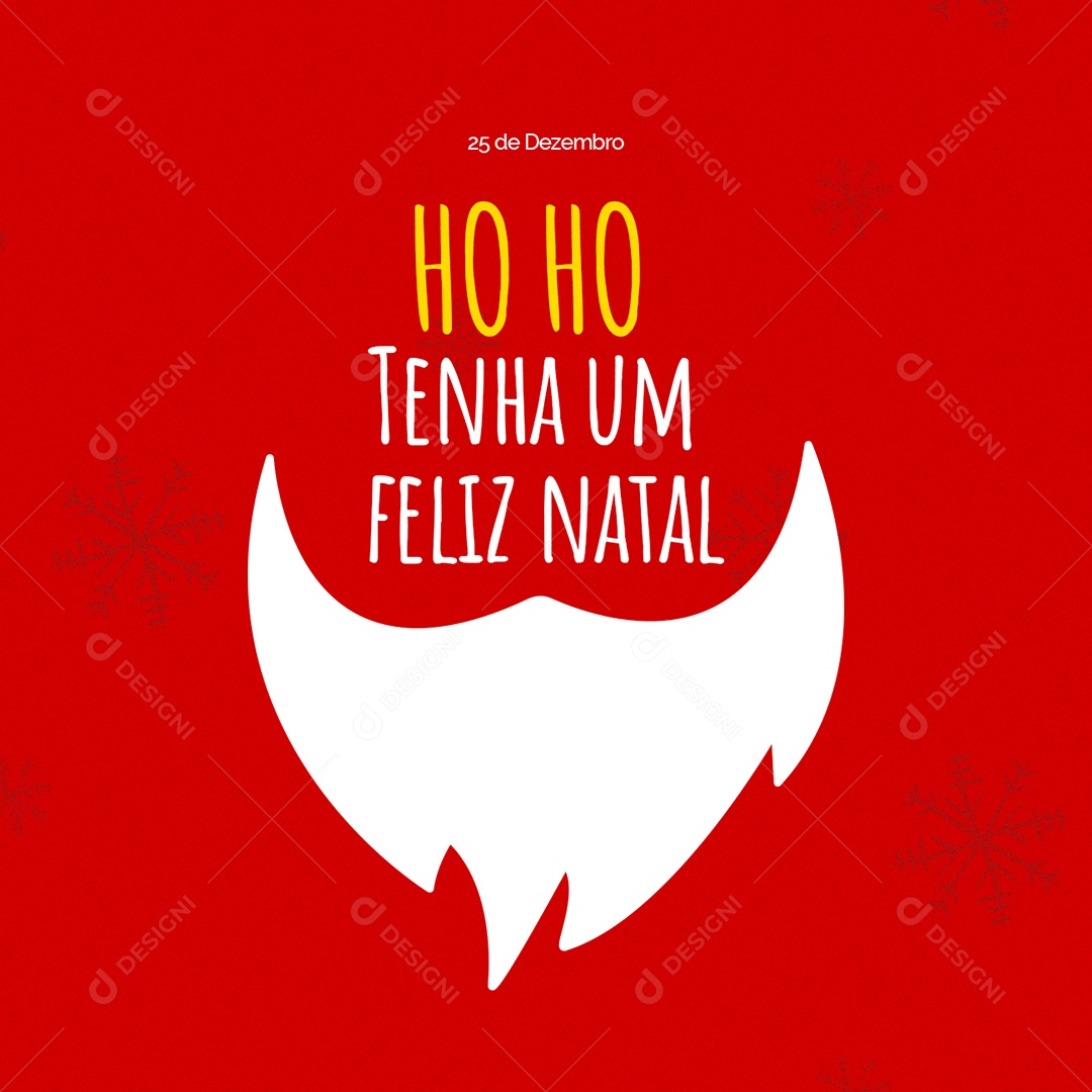 Ho Ho Tenha um Feliz Natal 25 de Dezembro Social Media PSD Editável