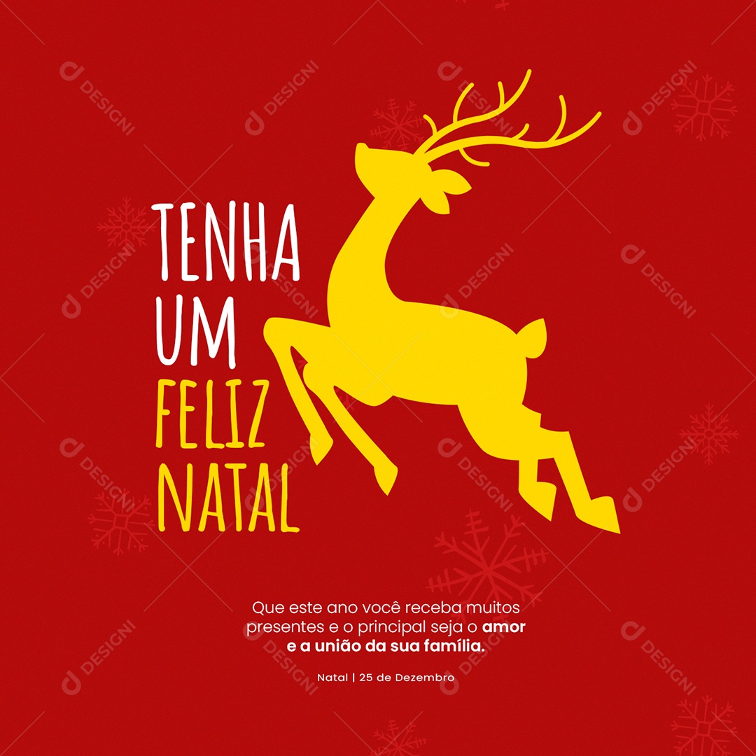Tenha um Feliz Natal 25 de Dezembro Social Media PSD Editável