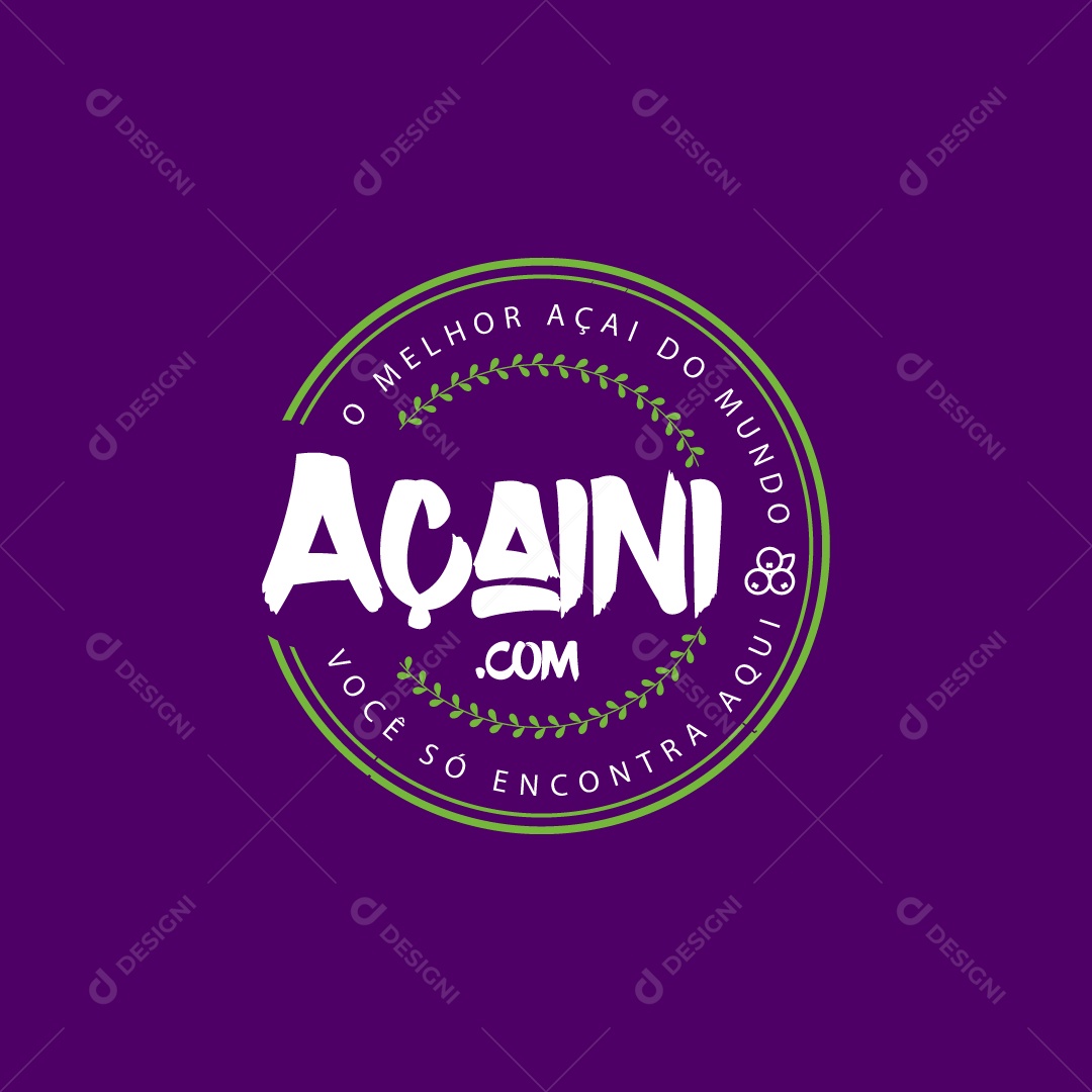 Logo Açaiteria Açai AI Editável