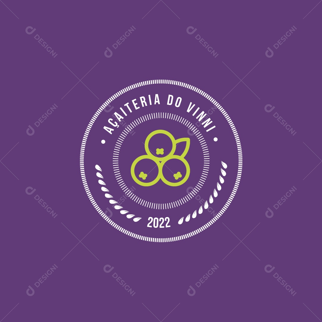 Logo Açaiteria Açai AI Editável