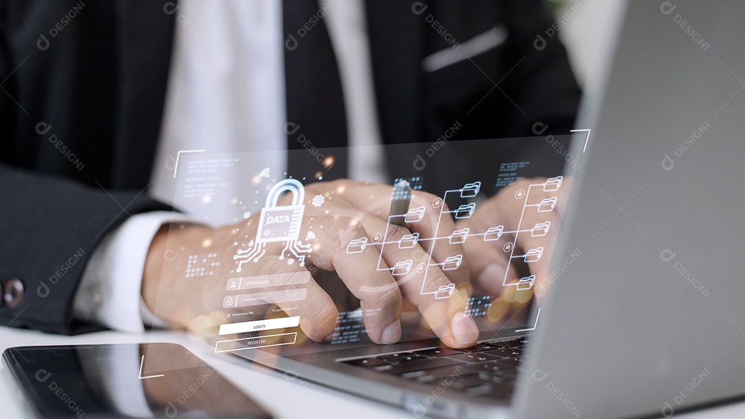 DeFi Finanças Descentralizadas. Conceito de criptomoeda blockchain de tecnologia