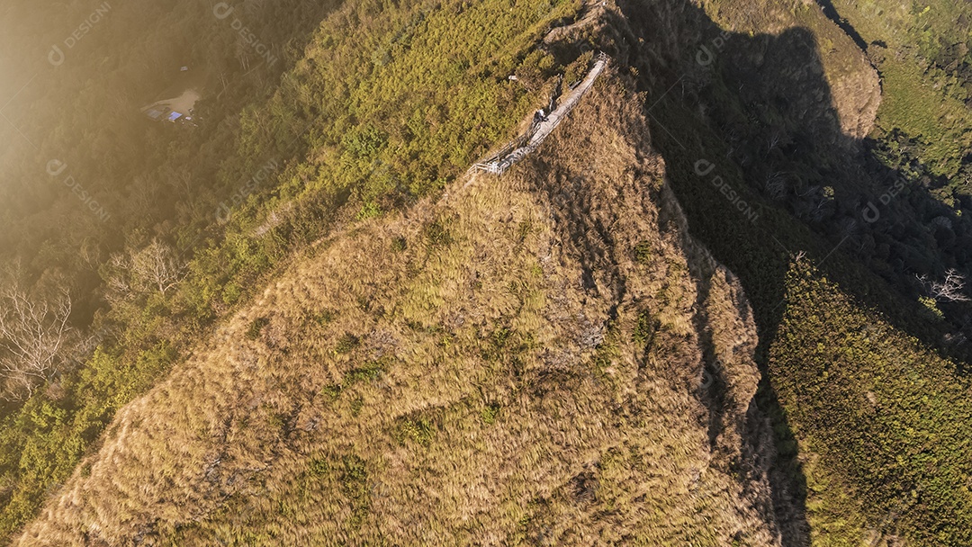 Vista aérea de Chee Dao colina Chiang Rai Tailândia