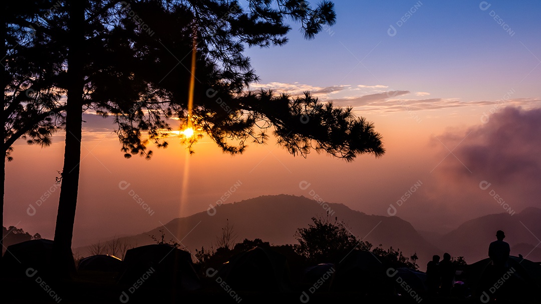 Belo nascer do sol Monson Viewpoint Doi Angkhang