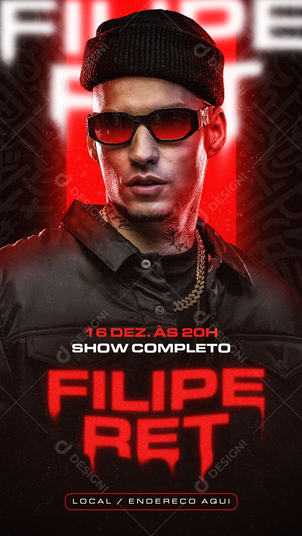 Story Flyer Show Completo Filipe Ret Social Media PSD Editável