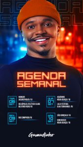 Story Flyer Agenda Semanal Gamadinho Social Media PSD Editável