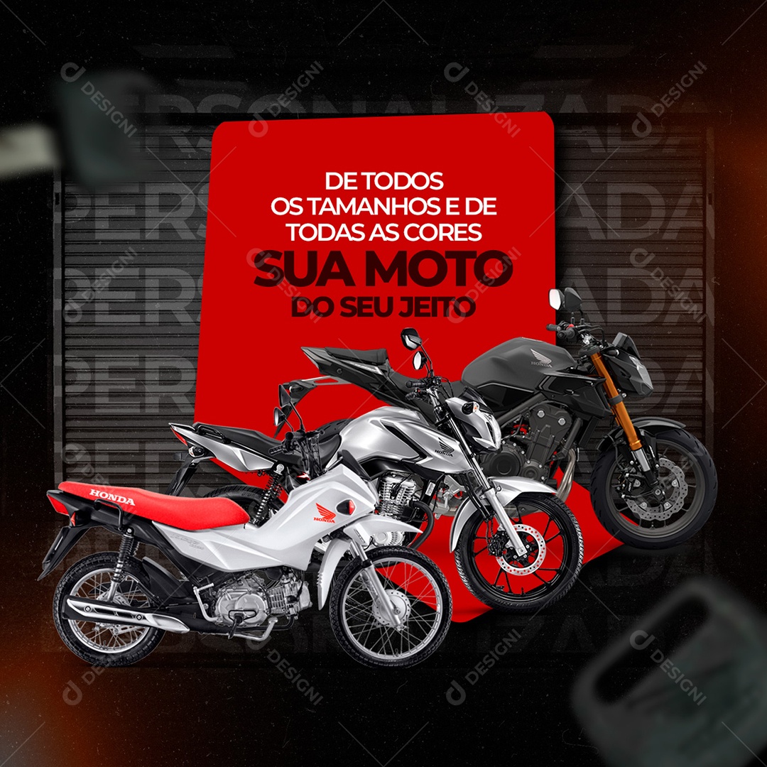 De Todos os Tamanhos e de Todas as Cores Concessionária Social Media PSD Editável