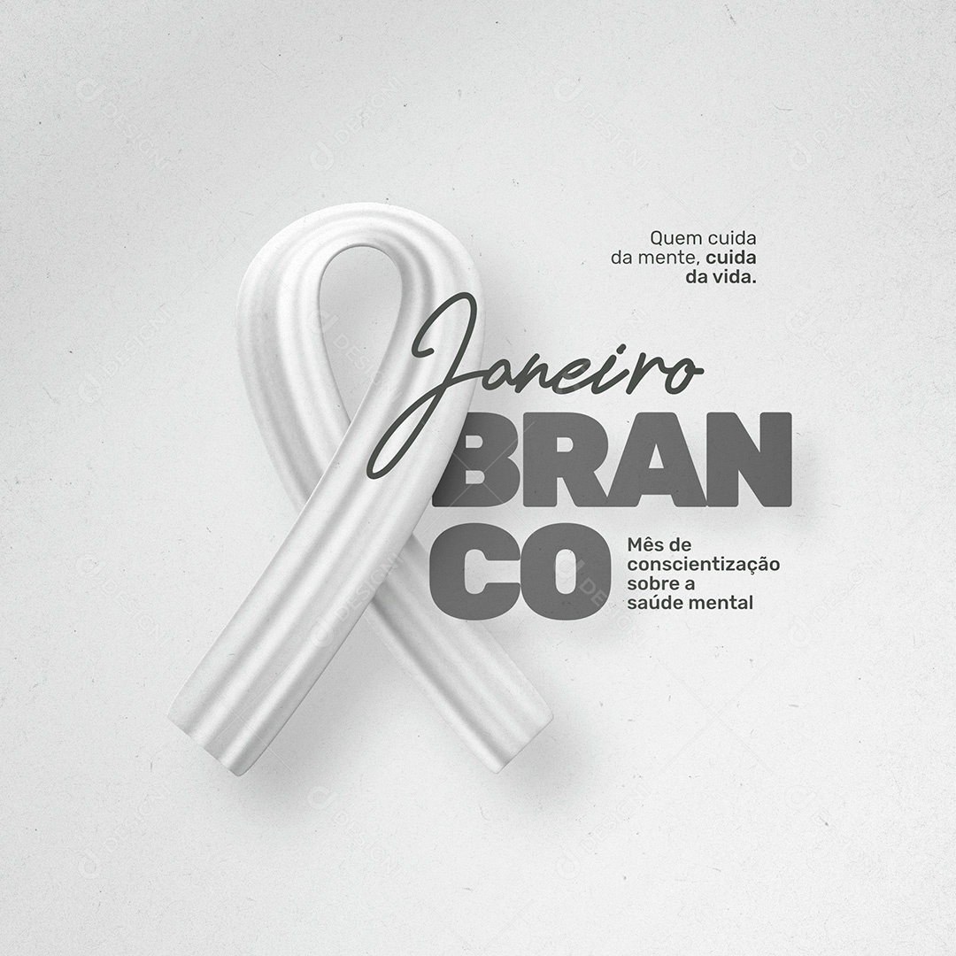 Post Janeiro Branco Social Mês da Conscientização Sobre a Saúde Mental