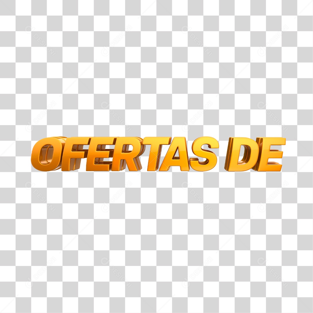 Ofertas de Texto 3D Dourado PNG Transparente