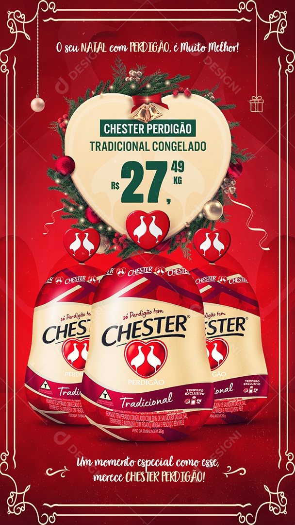 Story O Seu Natal Com Perdigão é Muito Melhor Social Media PSD Editável