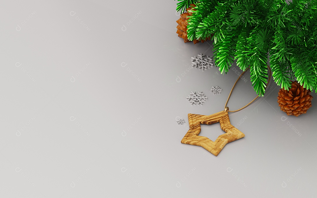 Estrela de arvore de Natal sobre fundo isolado branco