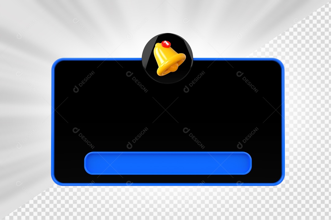 Caixa de Perguntas Preto e Azul Elemento 3D Para Composição PSD