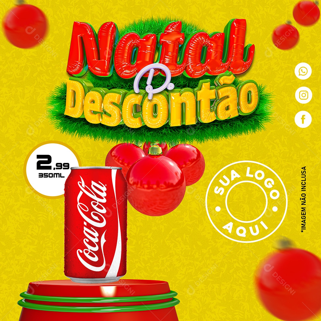 Post Natal de Descontão Coca Cola Social Media PSD Editável