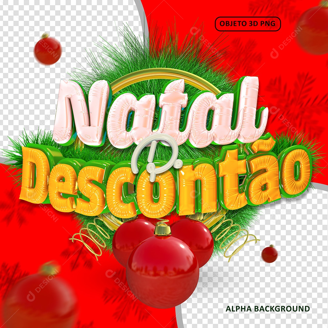 Selo 3D Natal de Descontão PSD