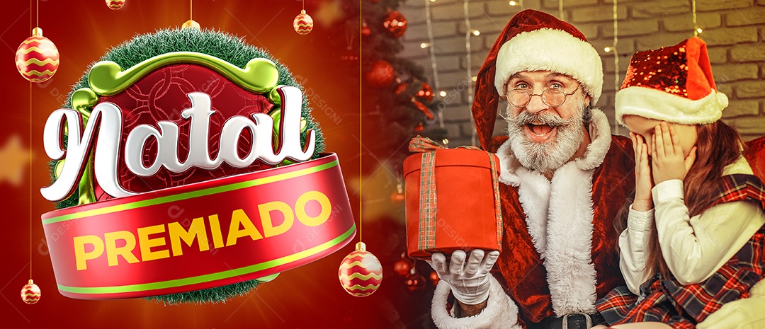Banner Natal Premiado Social Media PSD Editável