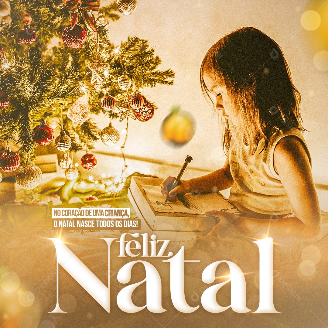 Post Feliz Natal PSD Social Media PSD Editável