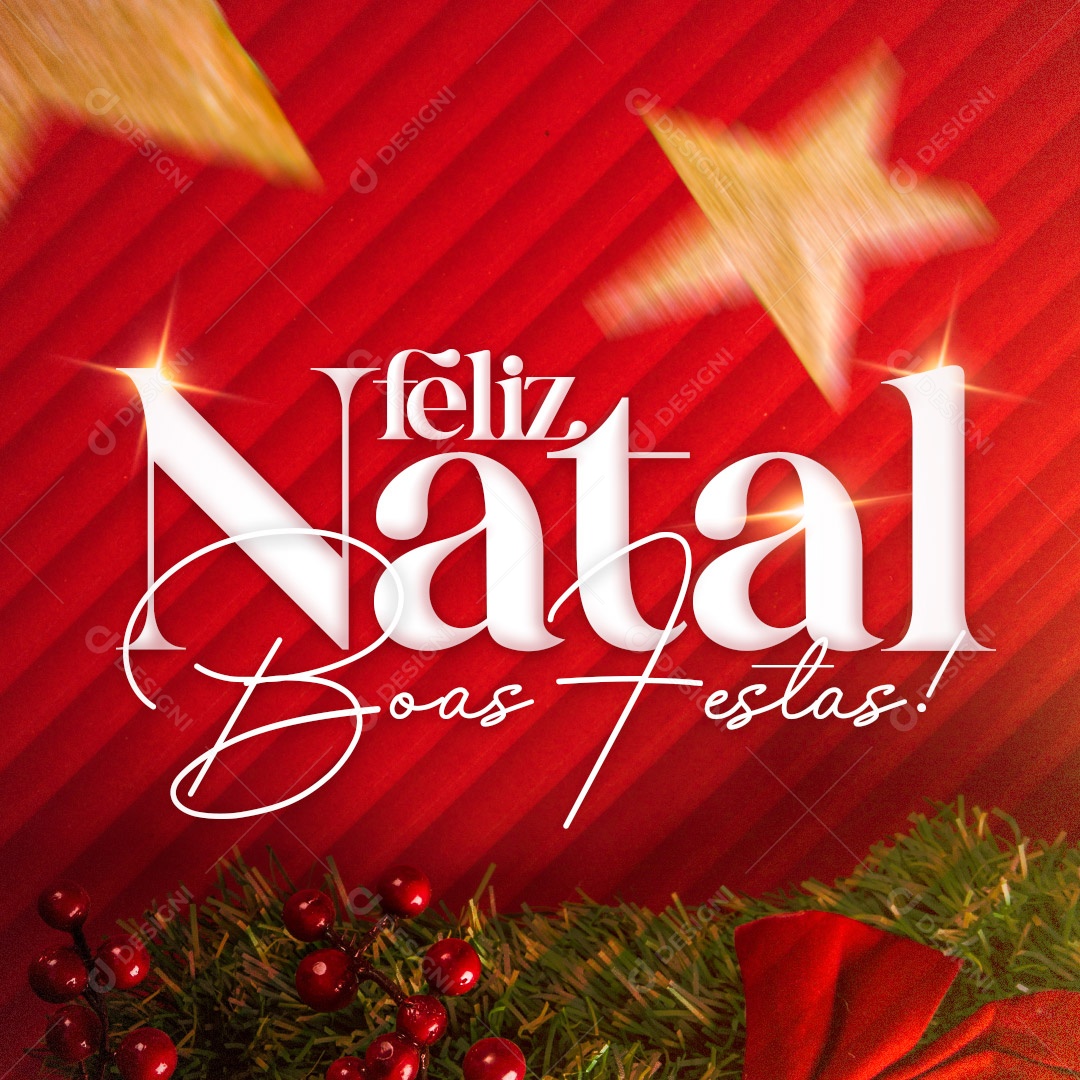 Post Feliz Natal Boas Festas PSD Social Media PSD Editável