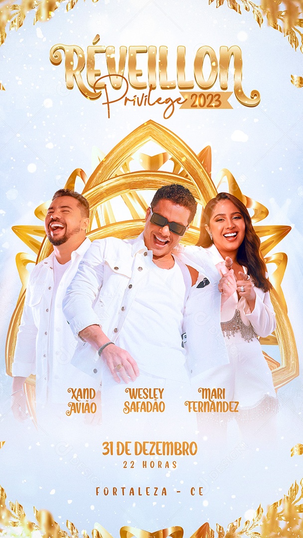 Flyer Stories Réveillon Privilege 2023 Social Media PSD Editável