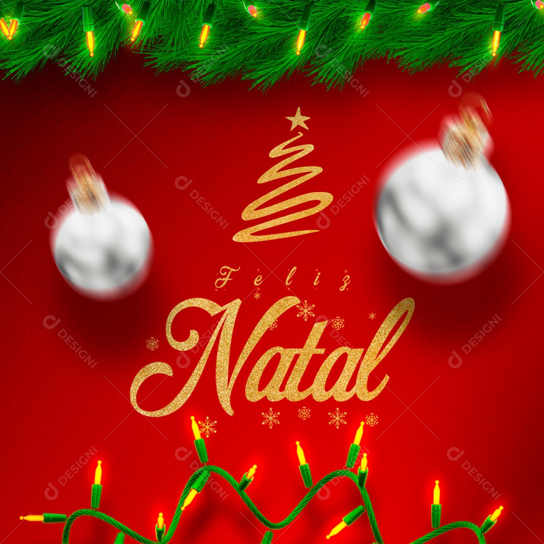 Merry Christmas December 25th Social Media Editable PSD