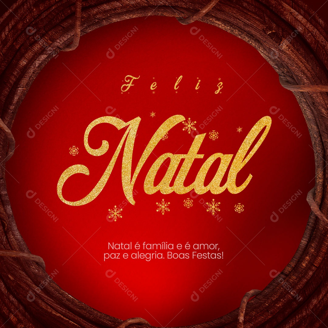 Natal é Família e é amor, Paz e alegria Feliz Natal Social Media PSD Editável