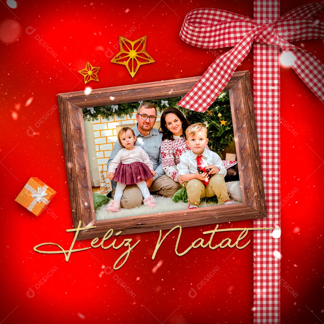 Feliz Natal Que a Magia do Natal Transforme Tudo em Amor! Social Media PSD Editável