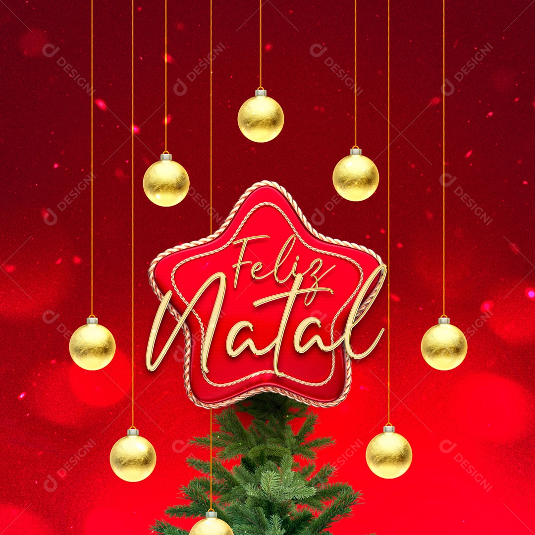 Feliz Natal Que a Magia do Natal Transforme Tudo em Amor! Social Media PSD Editável
