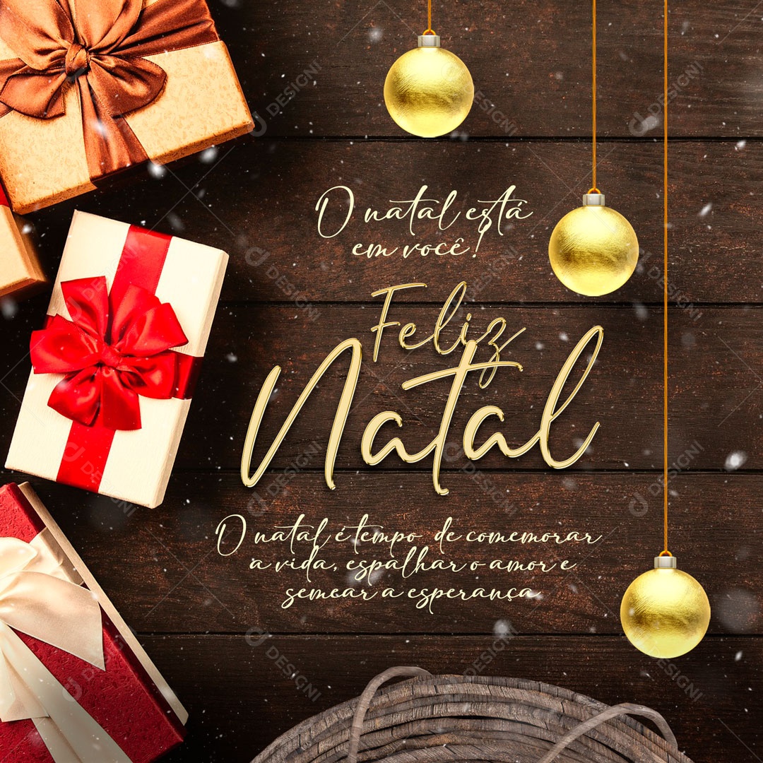 o Natal Está em Você Feliz Natal Social Media PSD Editável