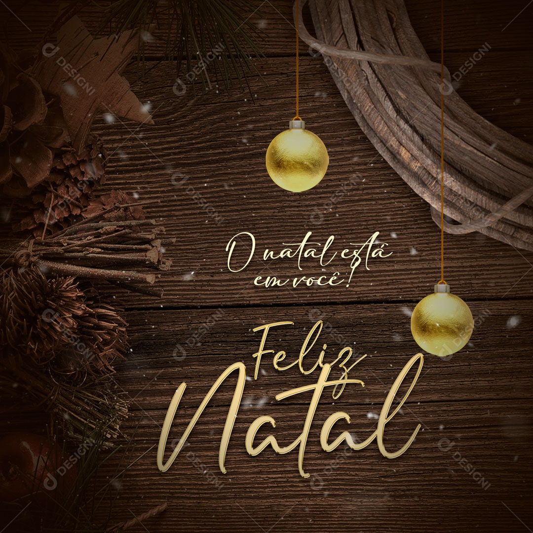 o Natal Está em Você Feliz Natal Social Media PSD Editável