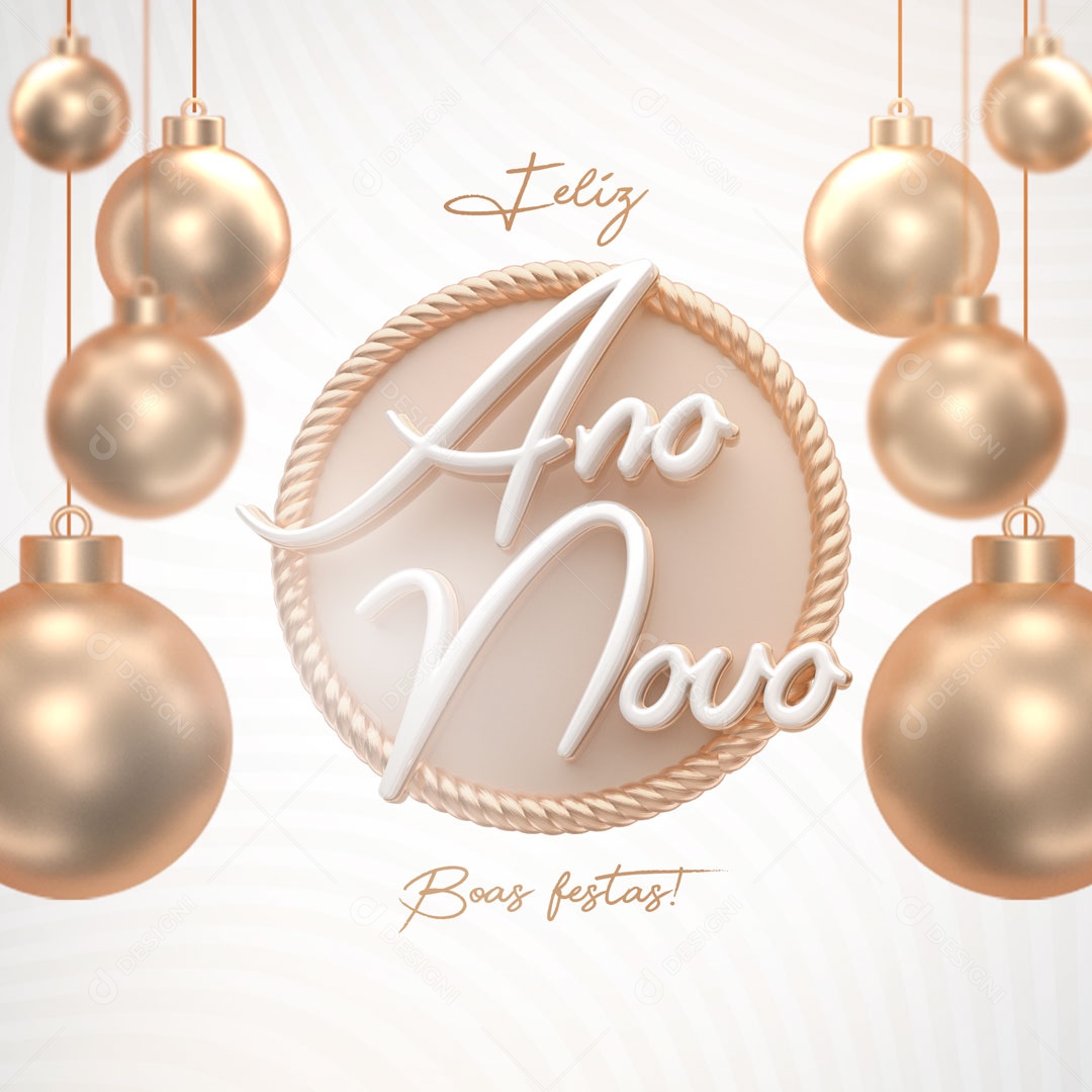 Boas Festas Feliz Ano Novo Social Media PSD Editável