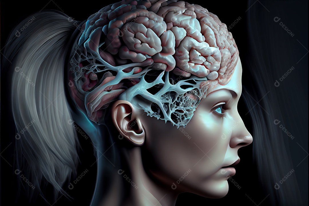 Mulher é câncer, dia mundial do câncer 04 de fevereiro renderizar realidade virtual