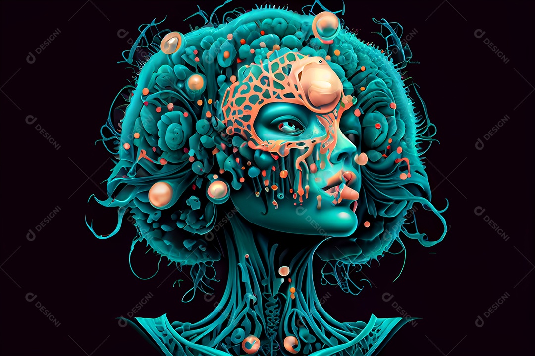 Célula cancerosa, Dia Mundial do Câncer, 04 de fevereiro, renderiza a realidade virtual