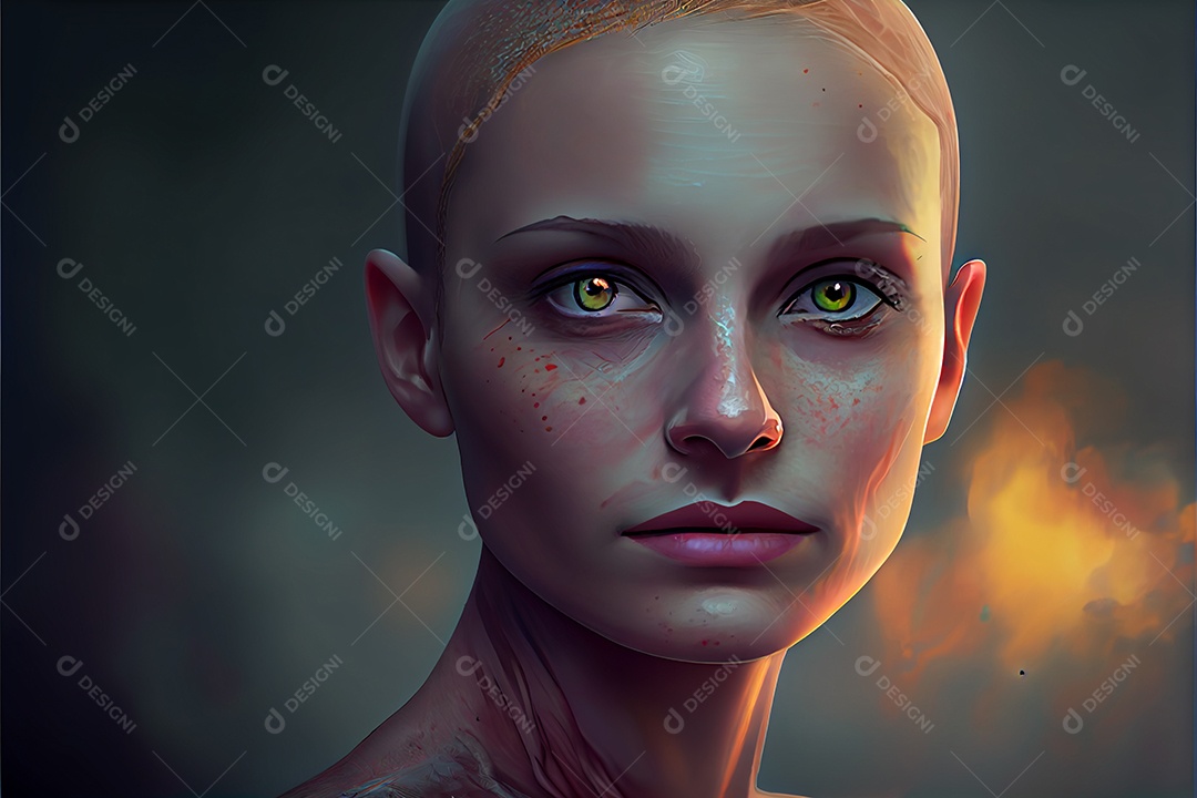 Mulher é câncer, dia mundial do câncer 04 de fevereiro renderizar realidade virtual