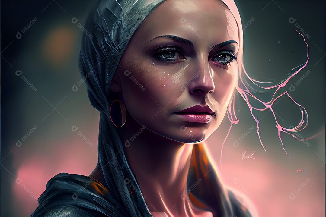 Mulher é câncer, dia mundial do câncer 04 de fevereiro renderizar realidade virtual