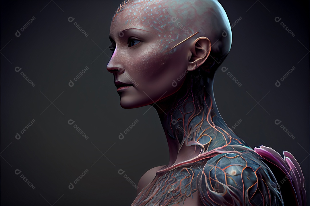 Mulher é câncer, dia mundial do câncer 04 de fevereiro renderizar realidade virtual