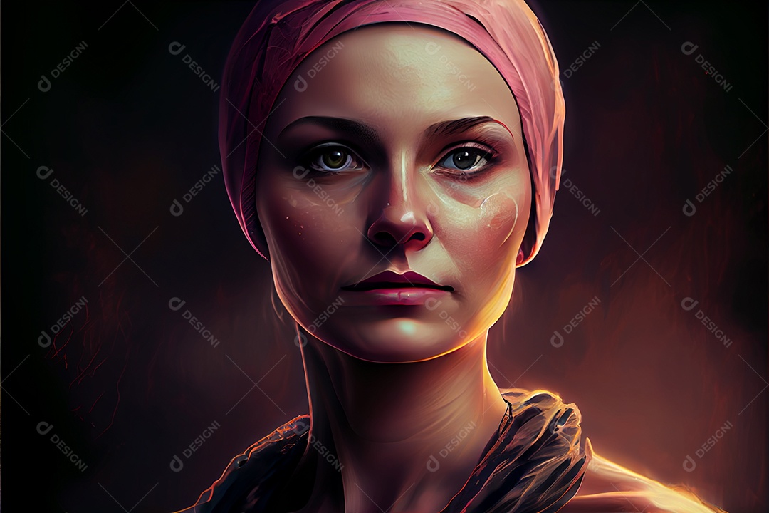 Mulher é câncer, dia mundial do câncer 04 de fevereiro renderizar realidade virtual