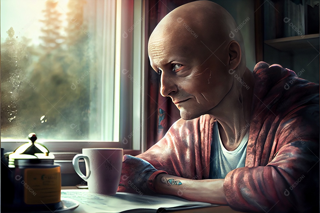 Mulher é câncer, dia mundial do câncer 04 de fevereiro renderizar realidade virtual