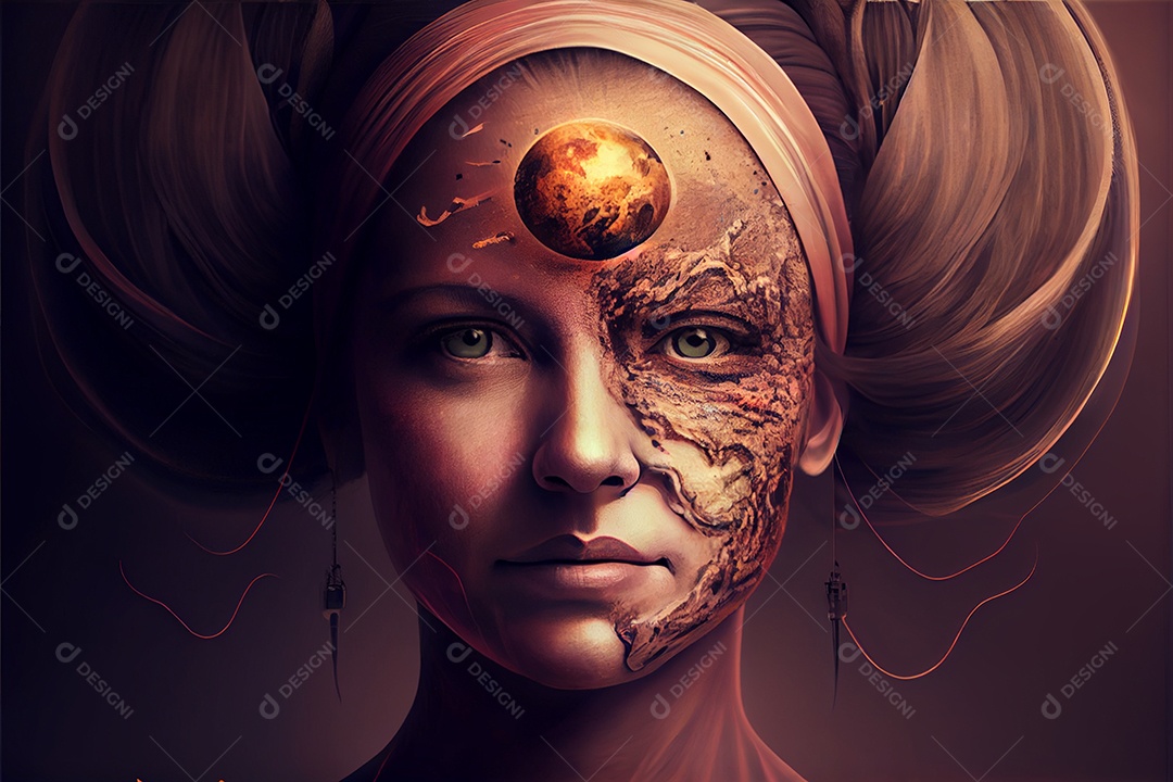 Mulher é câncer, dia mundial do câncer 04 de fevereiro renderizar realidade virtual