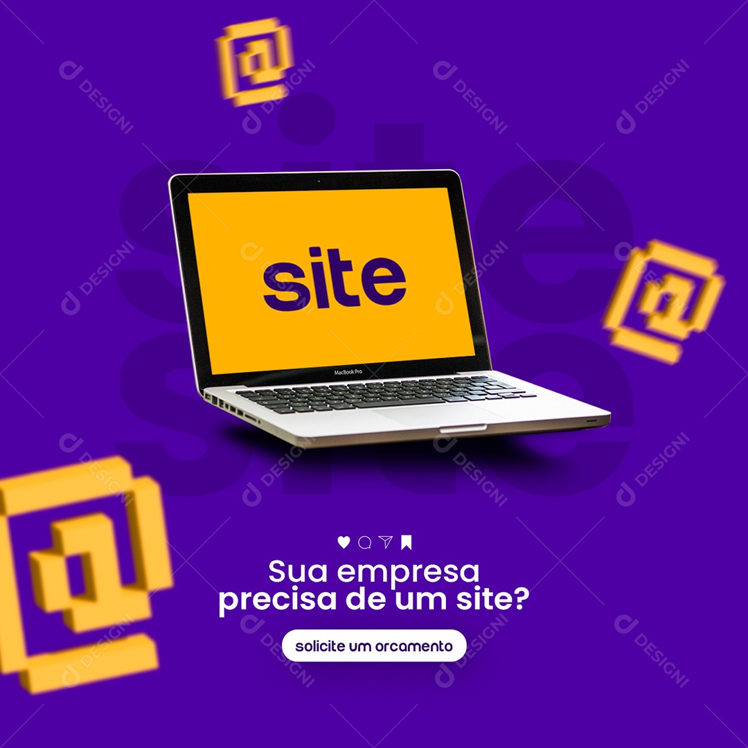 Sua Empresa Precisa de um Site Designer Gráfico Social Media PSD Editável
