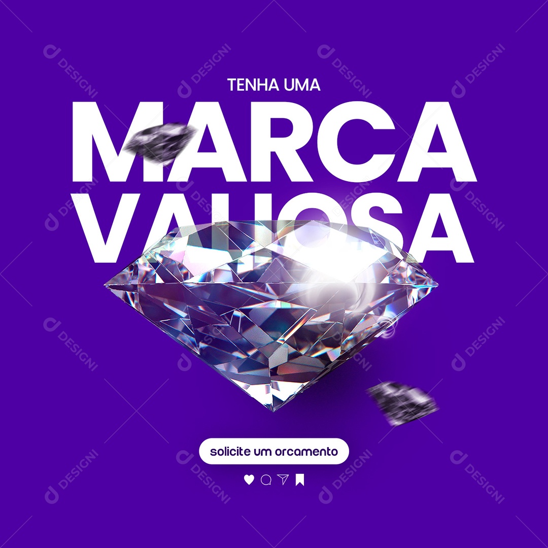 Tenha Uma Marca Valiosa Designer Gráfico Social Media PSD Editável