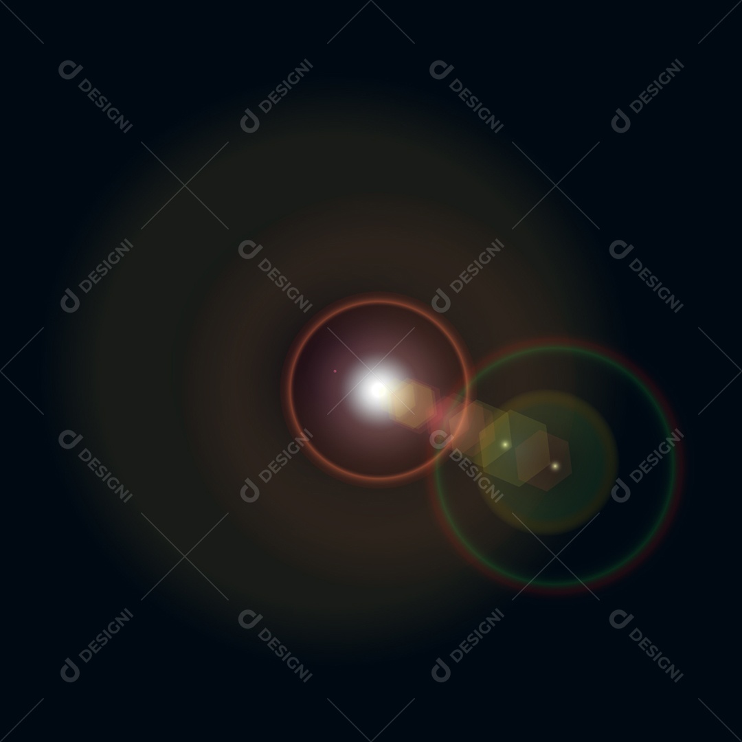 Lens Flare Reflexos de Luz Feixe Vetor JPG + AI Editável