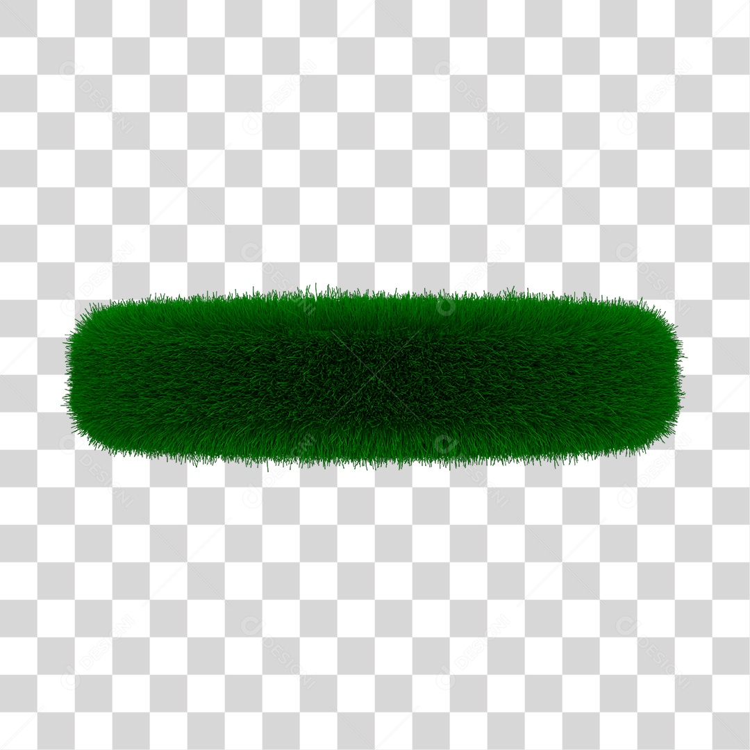 Base de Grama Redonda Verde Elemento 3D para Composição PNG Transparente